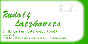 rudolf latzkovits business card